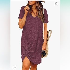 Summer T-Shirt Dress - Front Knot